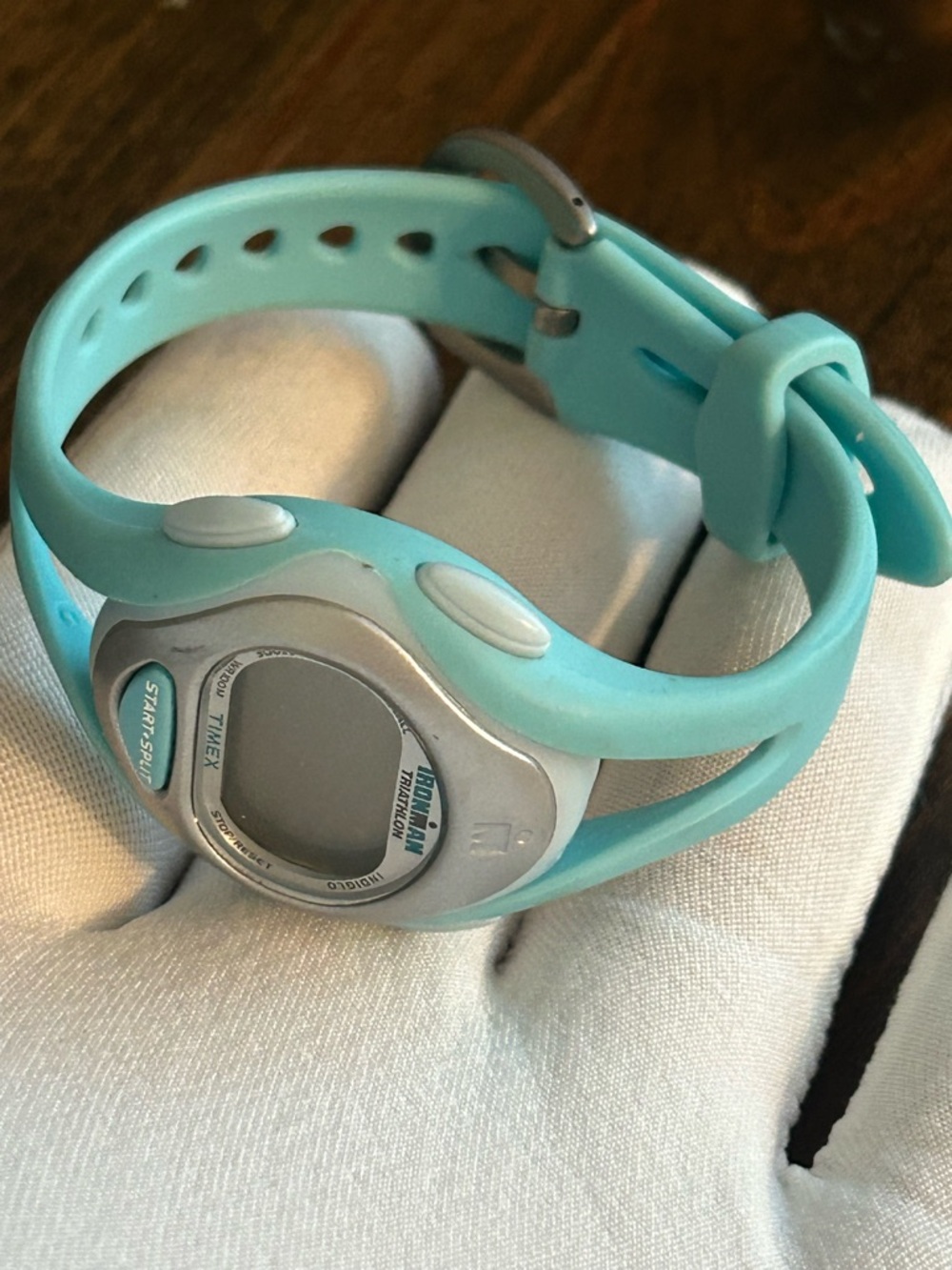 Timex Ironman Triathlon Digital Sports Watch - Aqua Blue and Silver - Picture 3 of 5